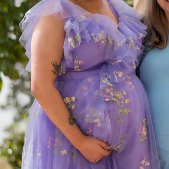 Basgute Spaghetti Strap Fairy Slit Long Dress - Picture 3 of 4